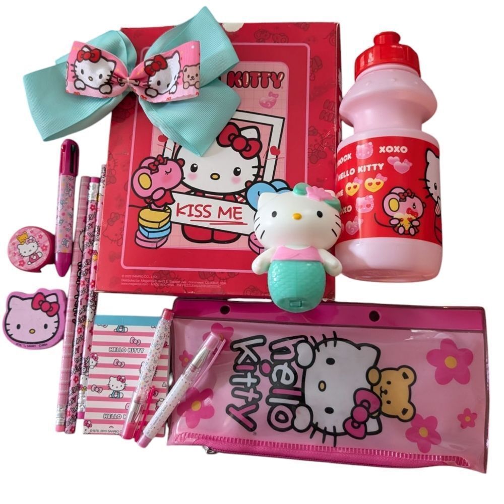 Hello Kitty Kids Toy Stationary Set‎ - Pink and Red Pen Pencil Y2K